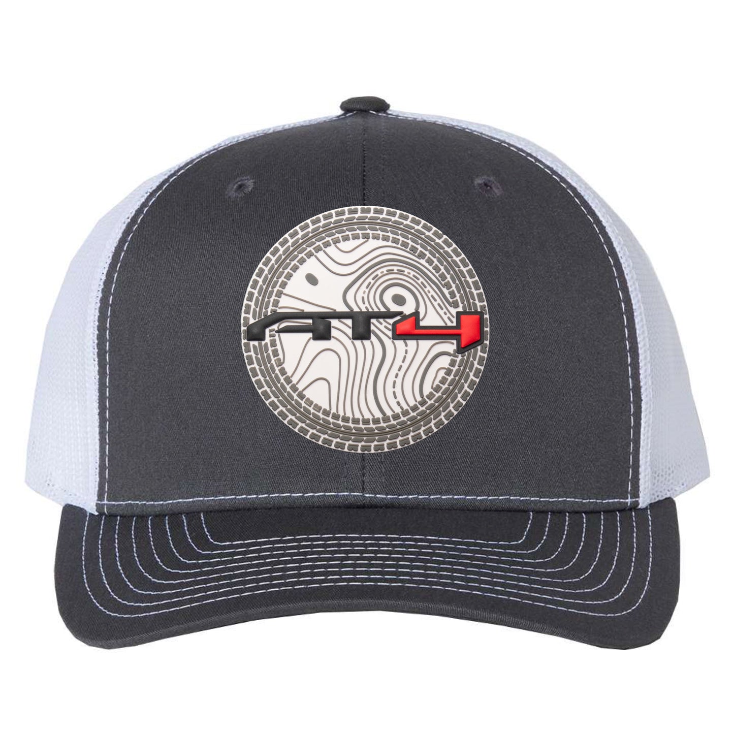 AT4 3D Patch Snapback Trucker Hat- Charcoal/ White - Ten Gallon Hat Co.