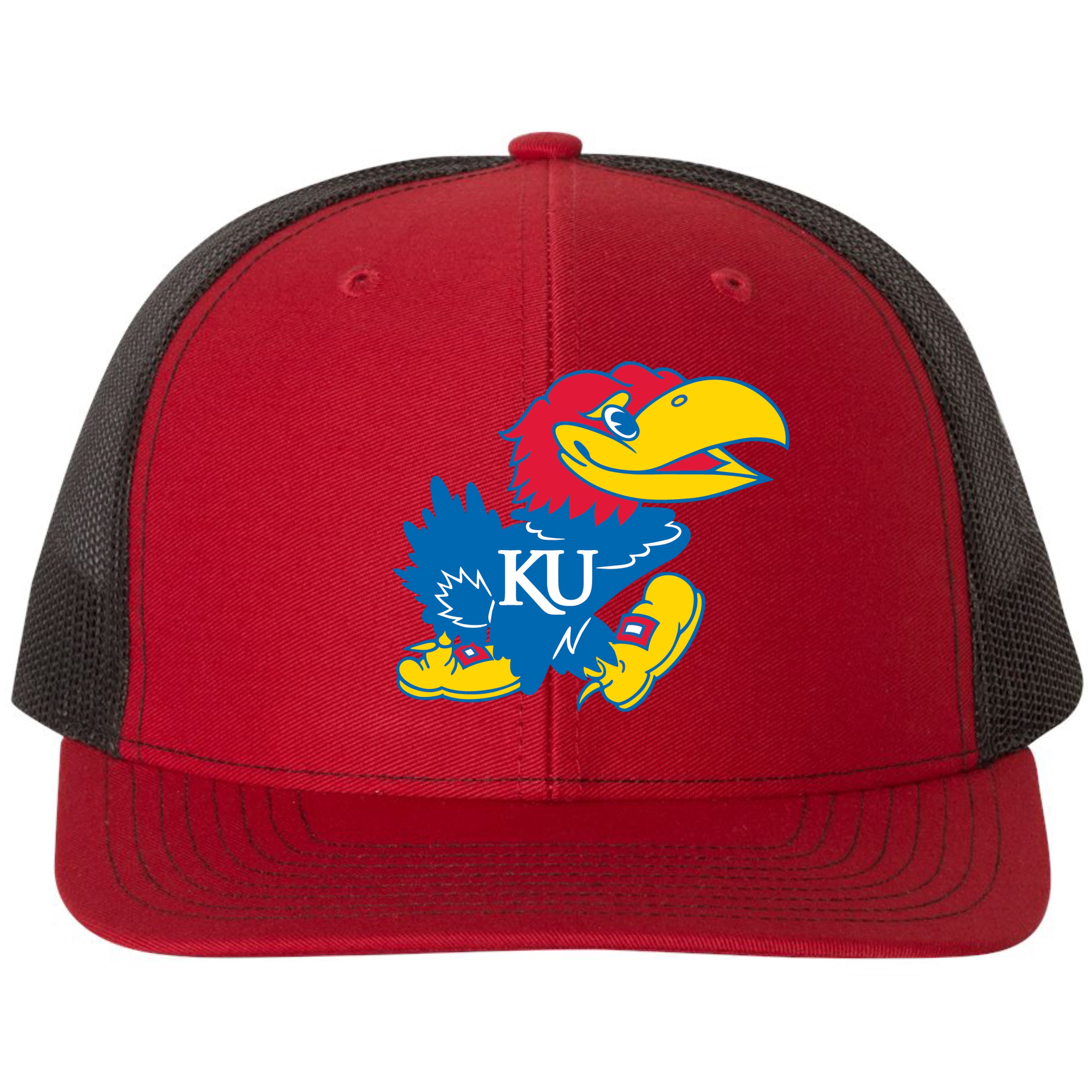 Kansas Jayhawks 3D Snapback Trucker Hat- Red/ Black – Ten Gallon