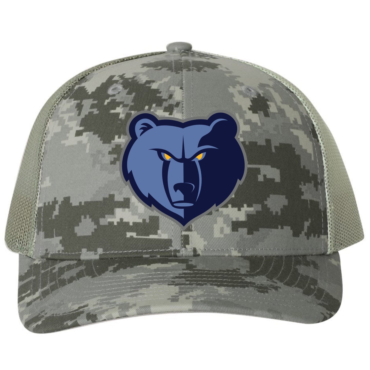 Memphis Grizzlies 3D Patterned Snapback Trucker Hat- Military Digital Camo - Ten Gallon Hat Co.
