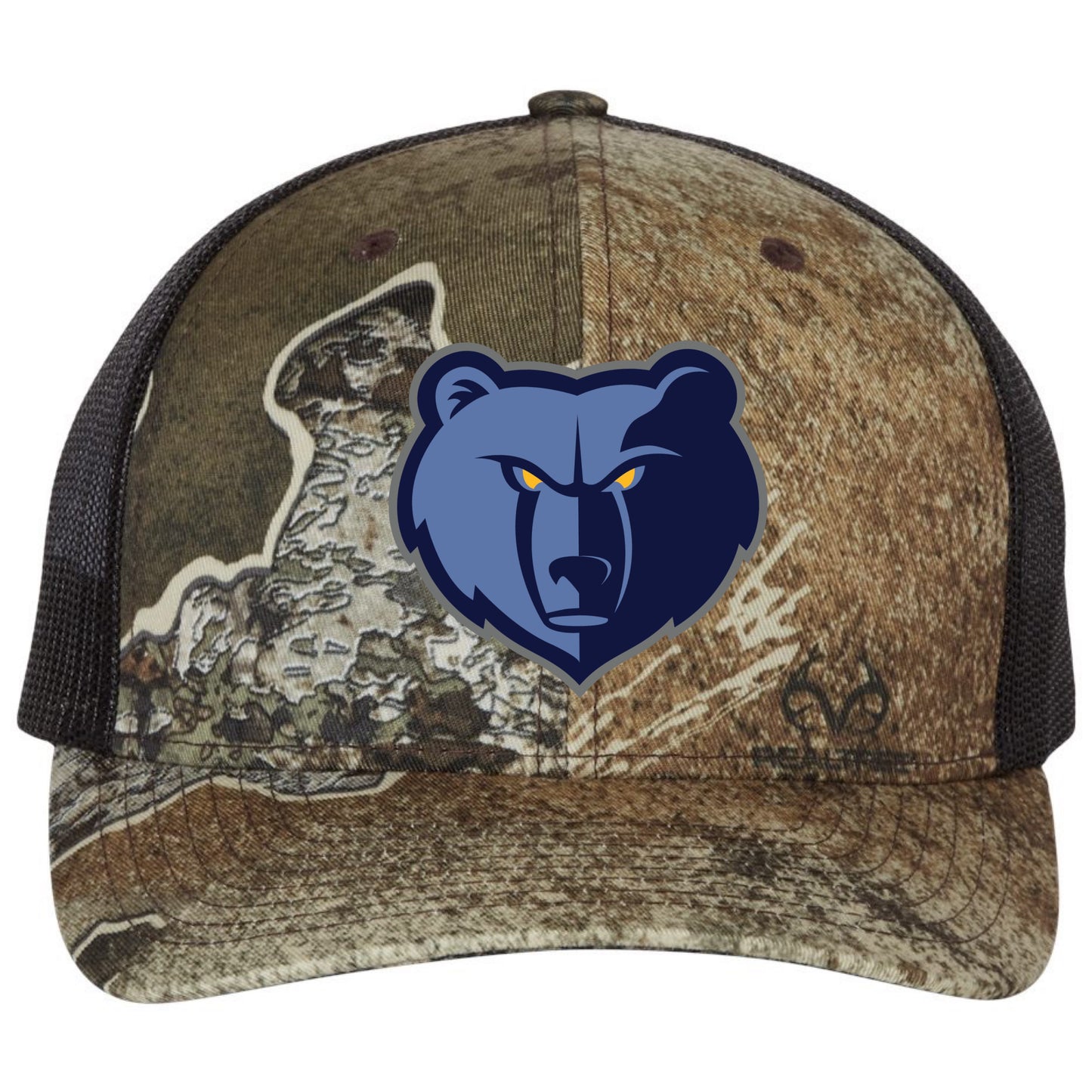 Memphis Grizzlies 3D Patterned Snapback Trucker Hat- Realtree Excape/ Black - Ten Gallon Hat Co.