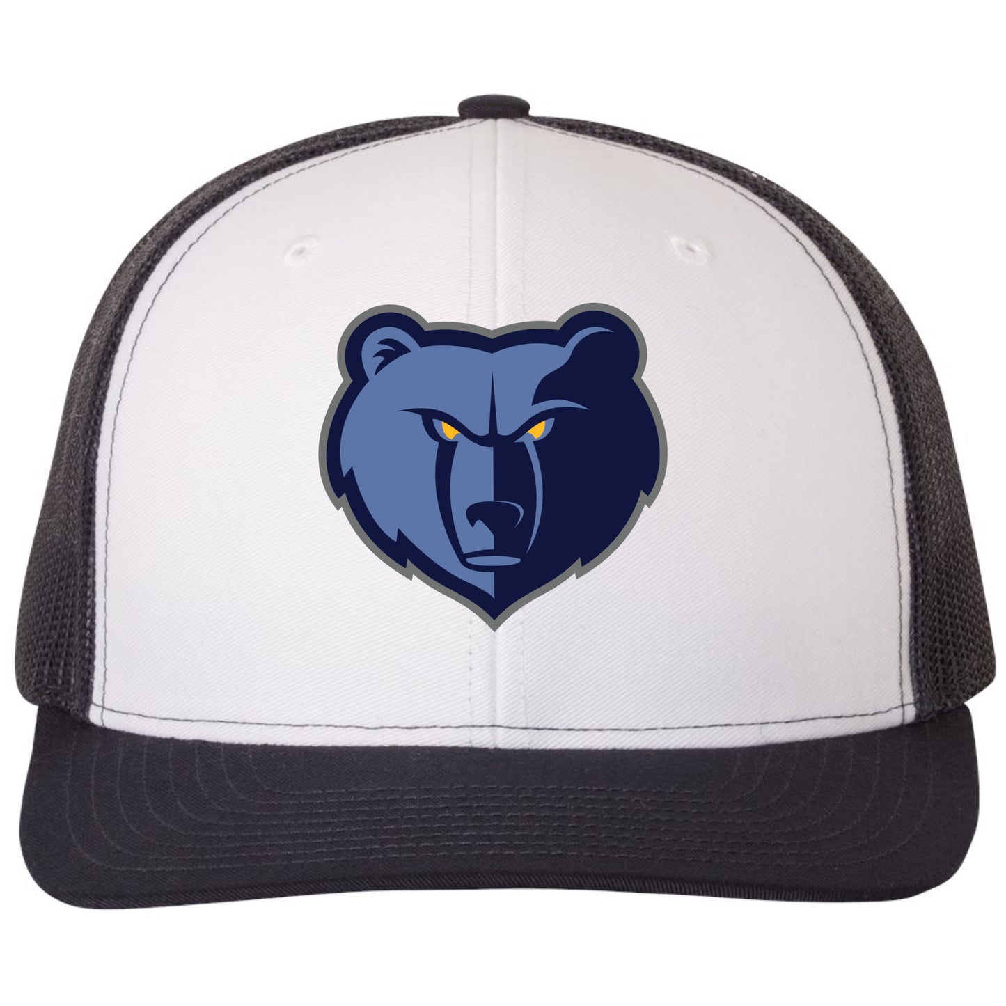 Memphis Grizzlies 3D Snapback Trucker Hat- White/ Navy - Ten Gallon Hat Co.