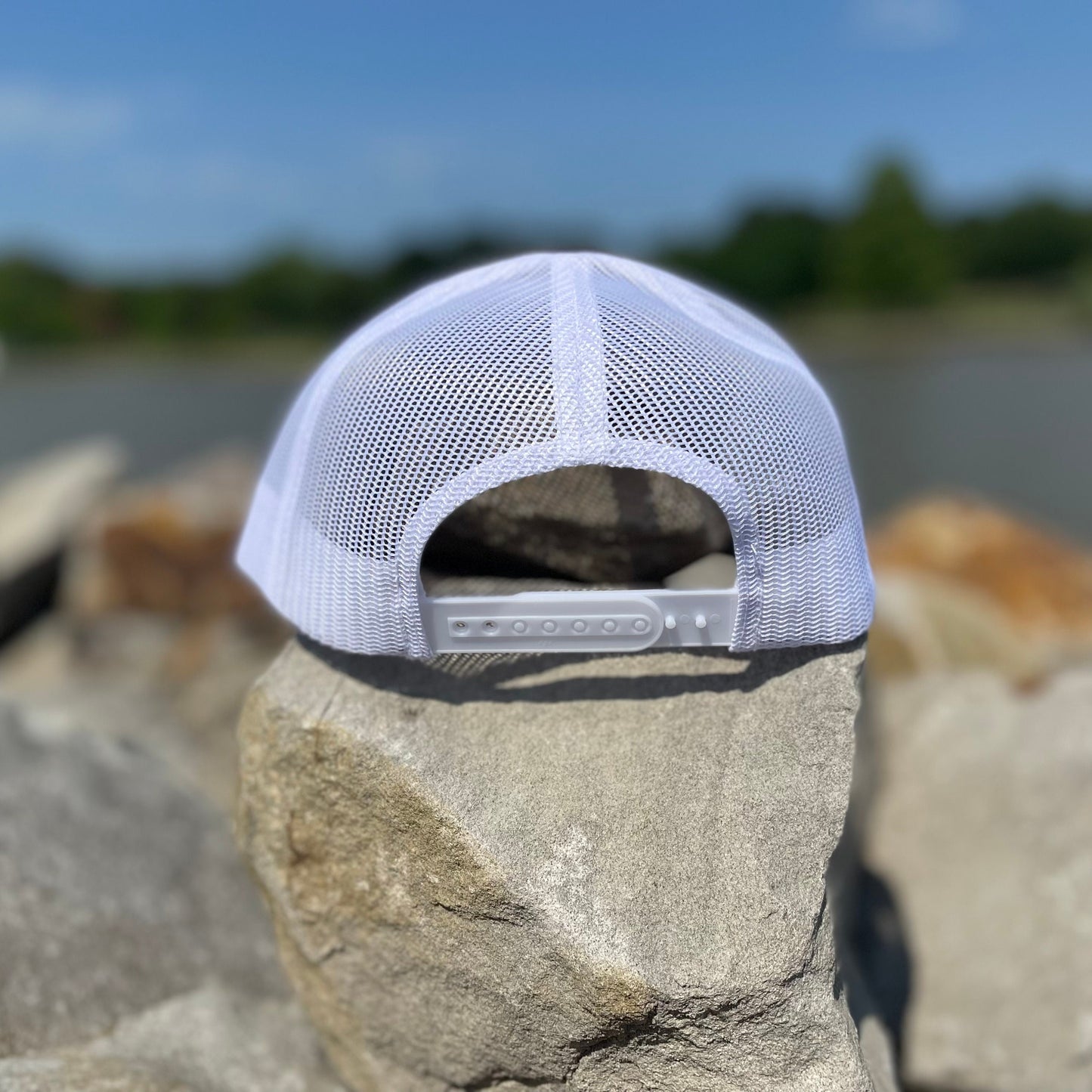 AT4 3D Topo YP Snapback Trucker Hat- Black/ White - Ten Gallon Hat Co.