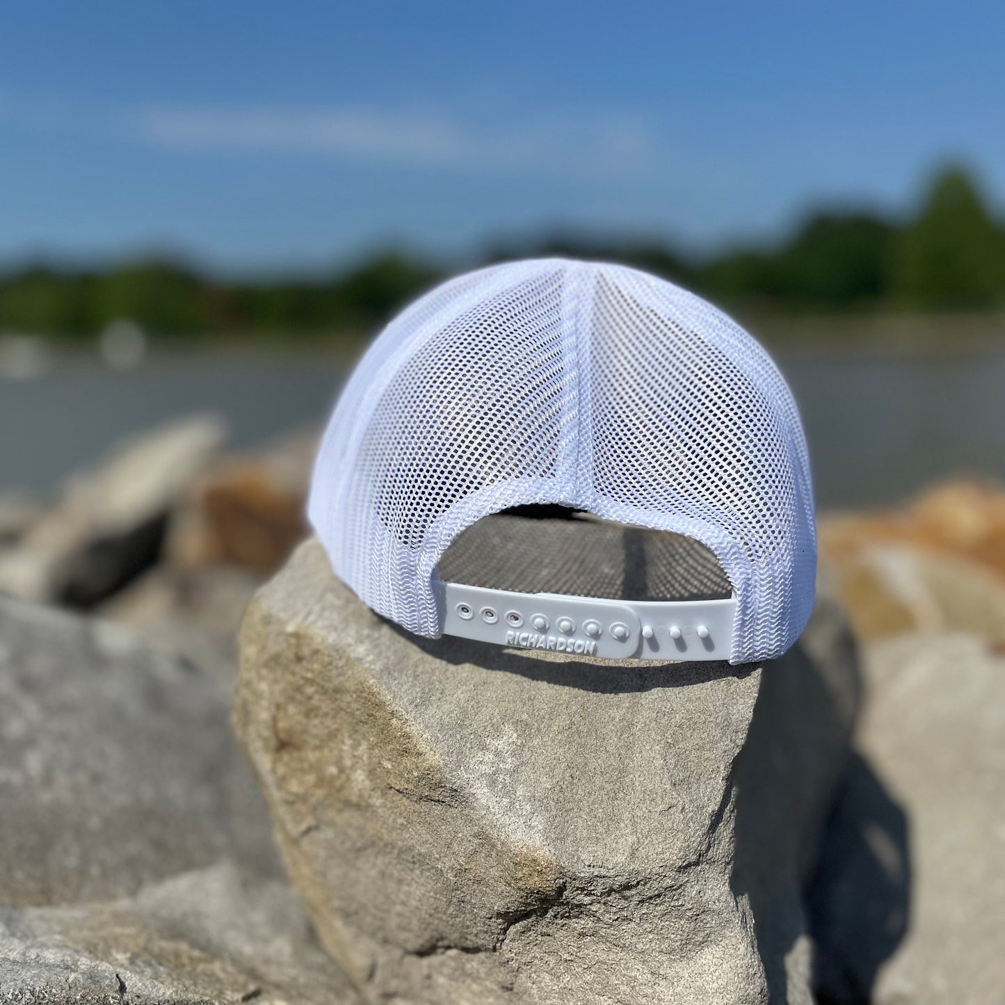 AT4 3D Topo Snapback Trucker Hat- Red/ White/ Black - Ten Gallon Hat Co.