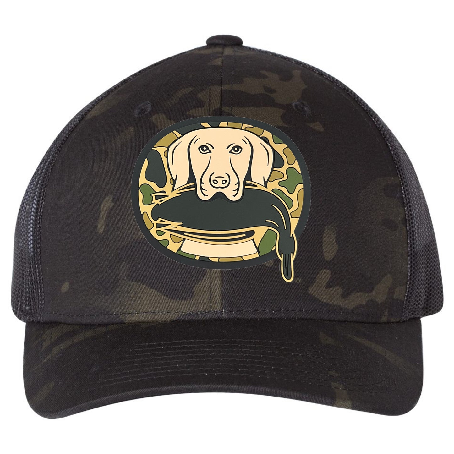 Just Retrievin' - T.G.H.C Original 3D Duck Hunting YP Snapback Trucker Hat- Multicam Black/ Black - Ten Gallon Hat Co.