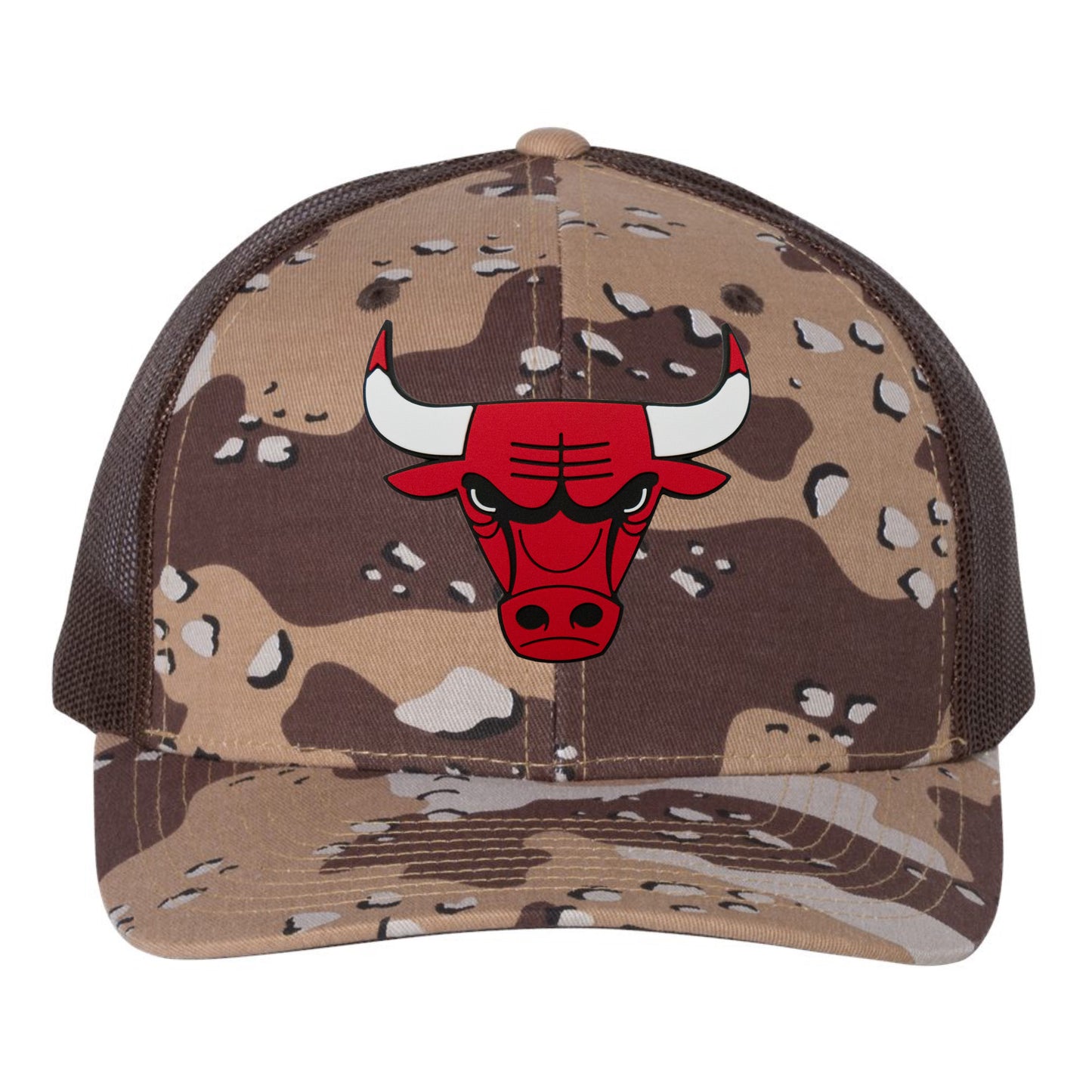 Chicago Bulls 3D Patterned Snapback Trucker Hat- Desert Camo/ Brown - Ten Gallon Hat Co.