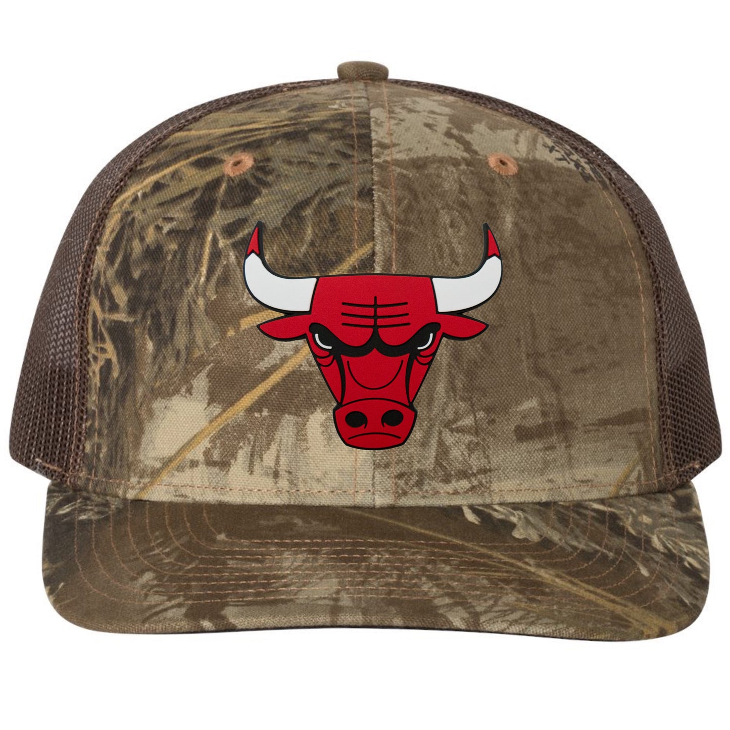 Chicago Bulls 3D Patterned Snapback Trucker Hat- Realtree Max-1/ Brown - Ten Gallon Hat Co.