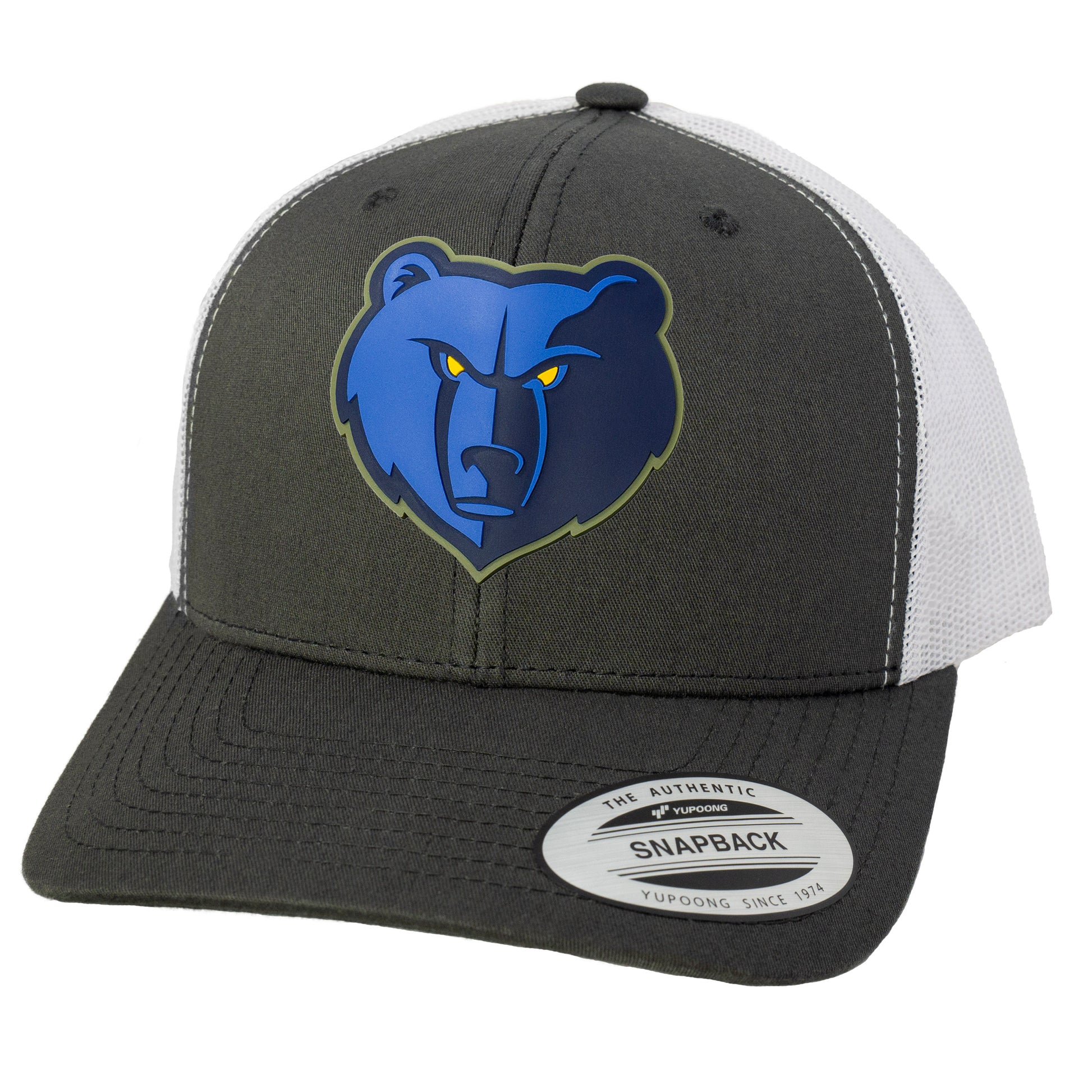 Memphis Grizzlies 3D YP Snapback Trucker Hat- Charcoal/ White - Ten Gallon Hat Co.