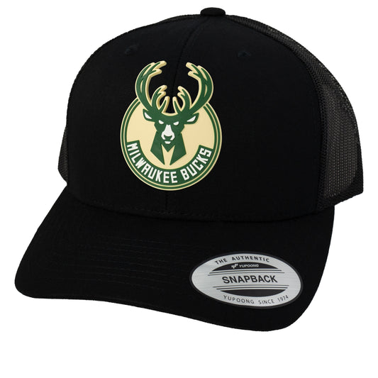 Milwaukee Bucks 3D YP Snapback Trucker Hat- Black - Ten Gallon Hat Co.