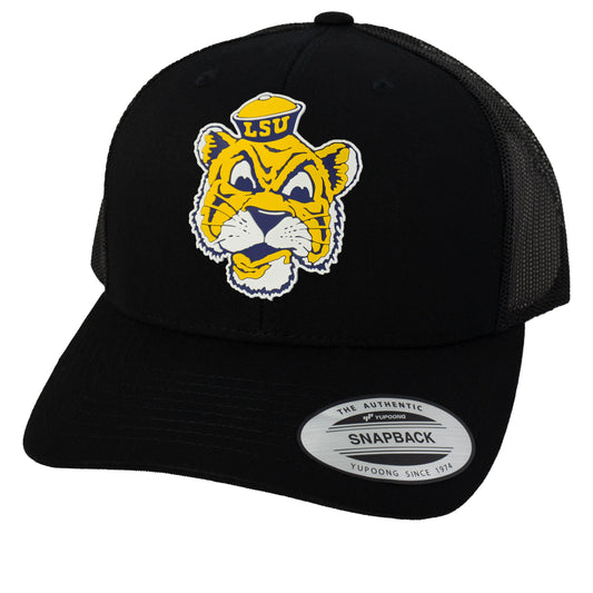 LSU Sailor Mike 3D YP Snapback Trucker Hat- Black - Ten Gallon Hat Co.