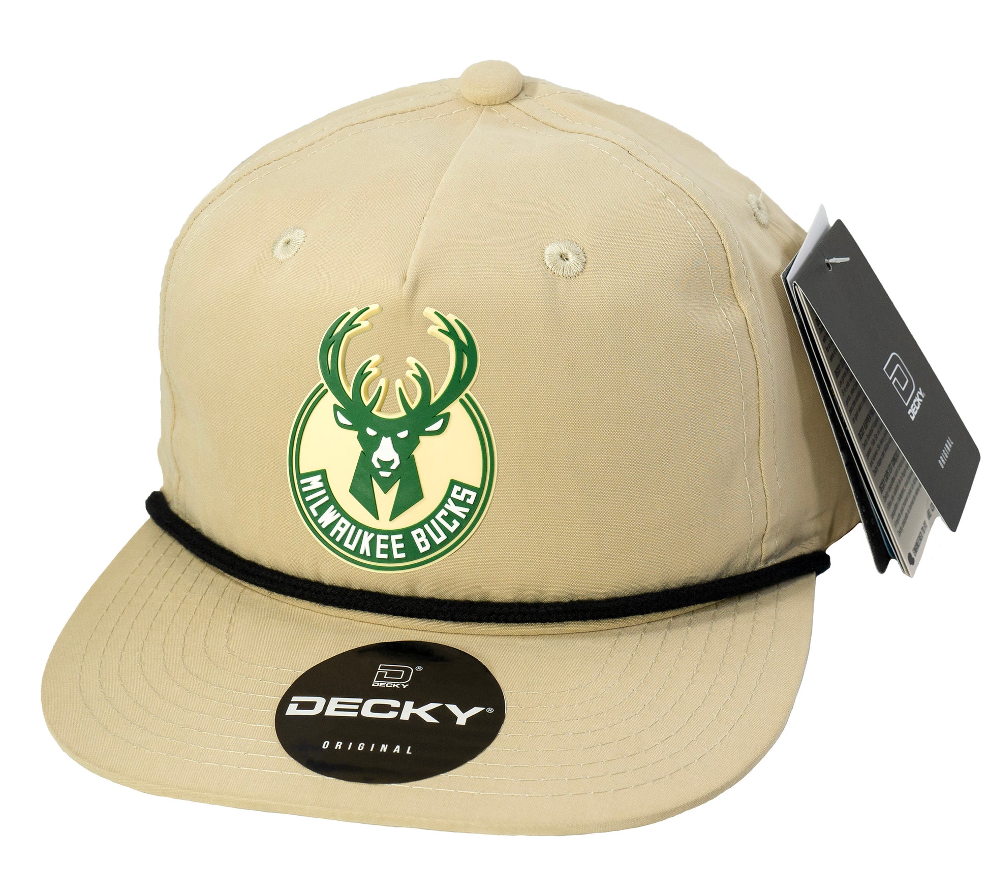 Milwaukee Bucks 3D Classic Rope Hat- Birch/ Black - Ten Gallon Hat Co.
