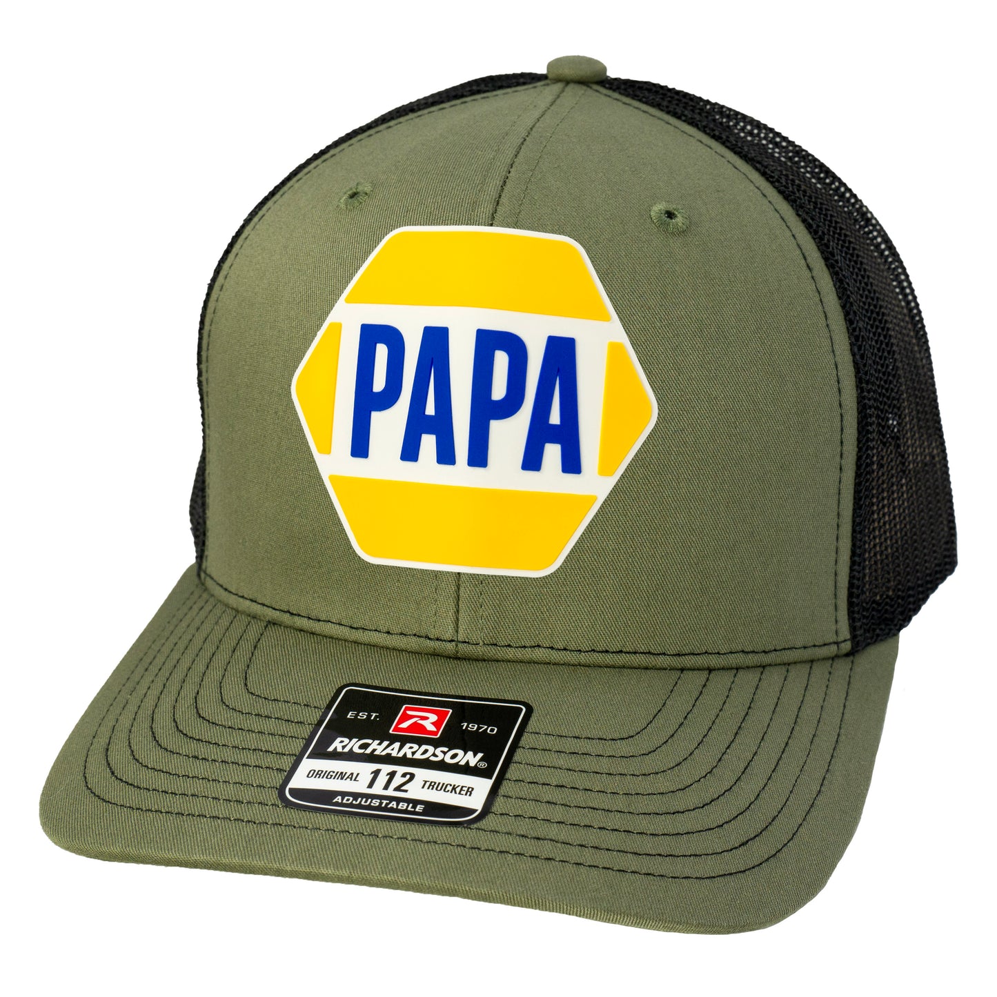 PAPA Know How 3D Snapback Trucker Hat- Loden/ Black - Ten Gallon Hat Co.