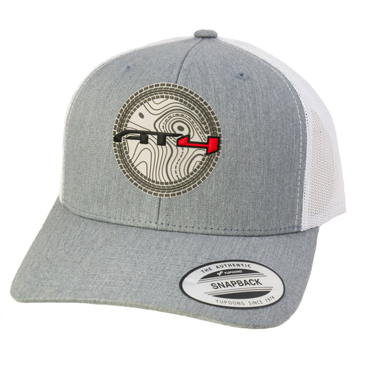 AT4 3D YP Snapback Trucker Hat- Heather Grey/ White - Ten Gallon Hat Co.