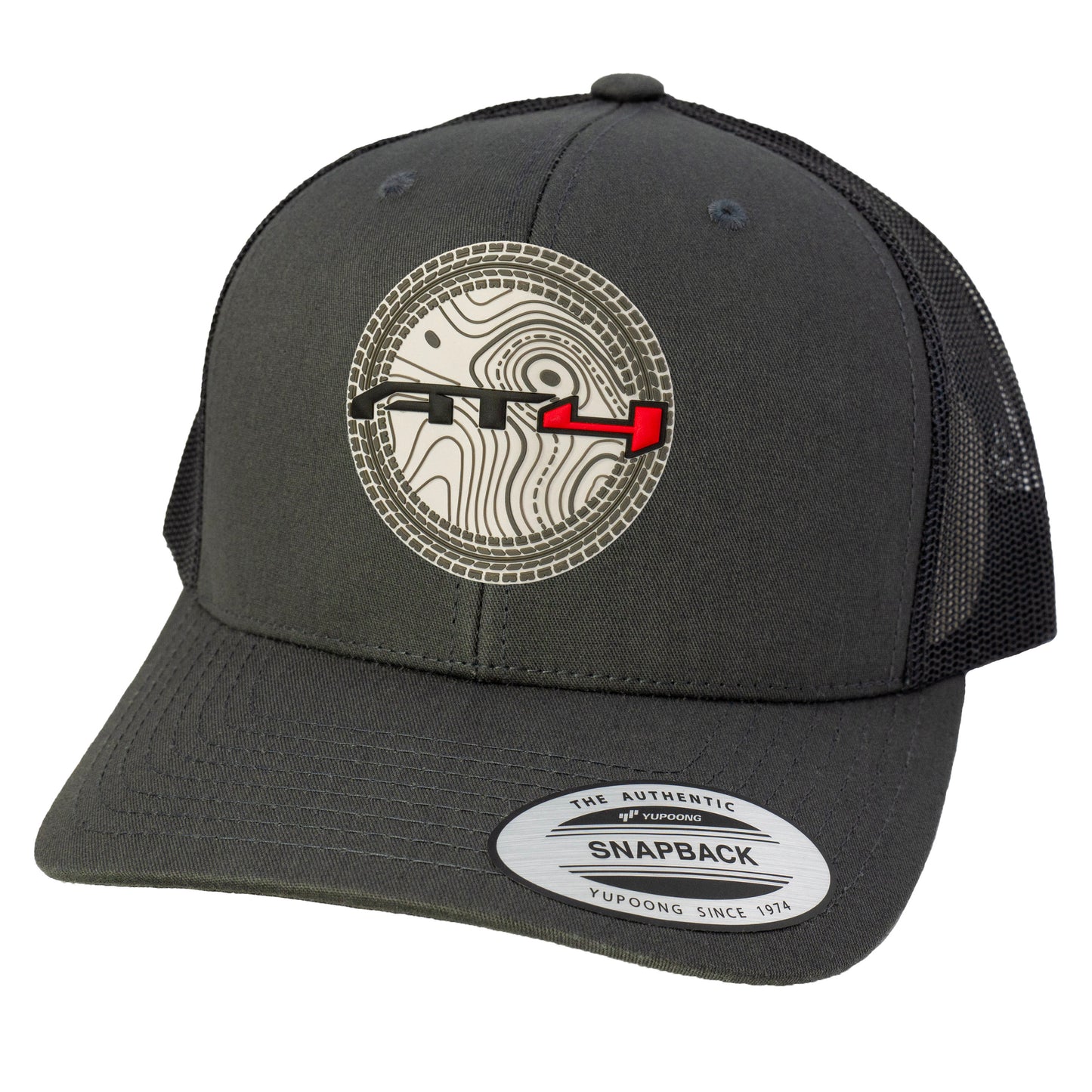 AT4 3D YP Snapback Trucker Hat- Charcoal/ Black - Ten Gallon Hat Co.