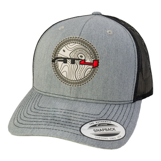 AT4 3D YP Snapback Trucker Hat- Heather Grey/ Black - Ten Gallon Hat Co.
