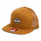 2025 March Madness Final Four 3D Snapback Seven-Panel Flat Bill Trucker Hat- Caramel