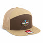 2025 March Madness Final Four 3D Snapback Seven-Panel Flat Bill Trucker Hat- Brown/ Tan