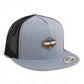 2025 March Madness Final Four 3D YP Snapback Flat Bill Trucker Hat- Heather Grey/ Black