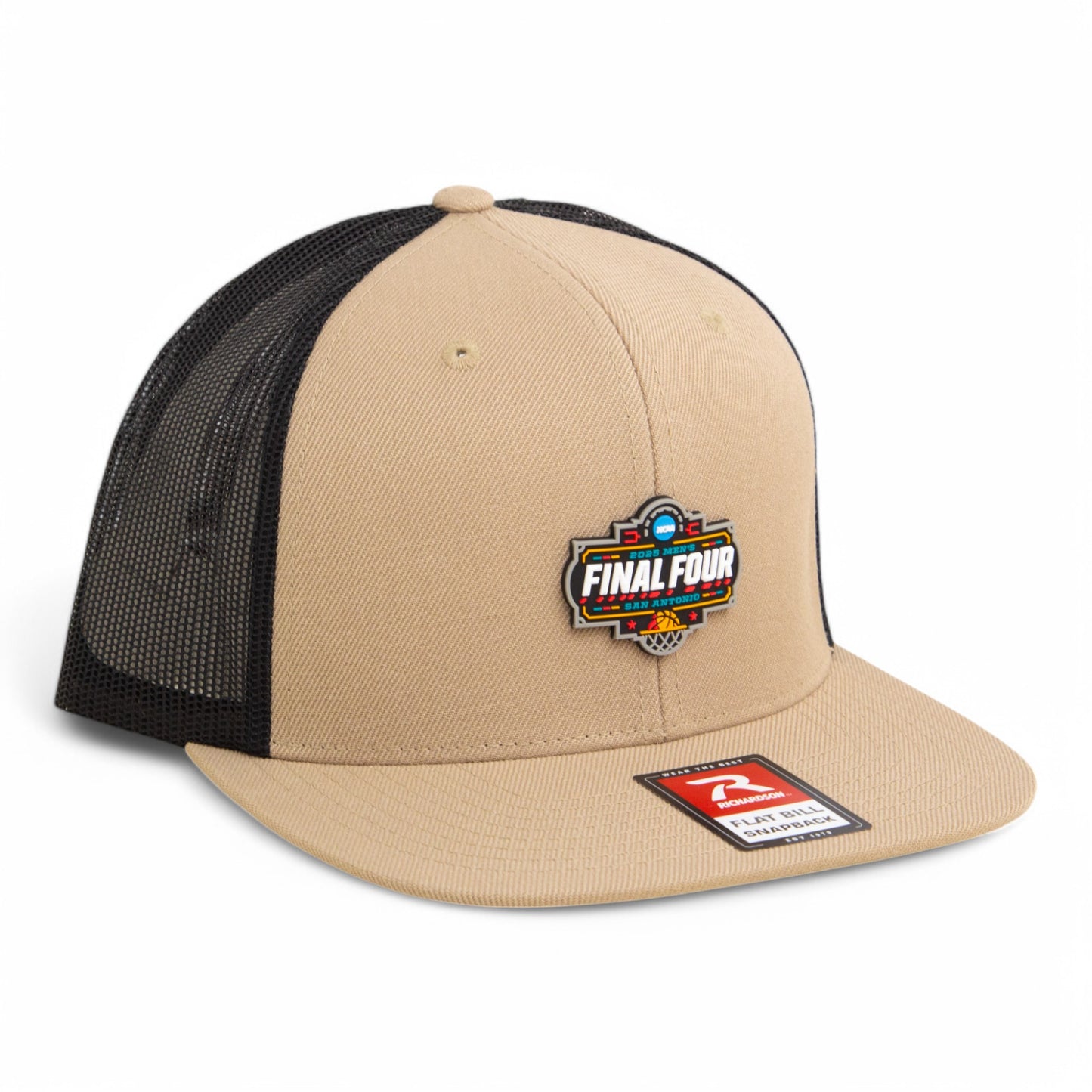 2025 March Madness Final Four 3D Wool Blend Flat Bill Hat- Tan/ Black