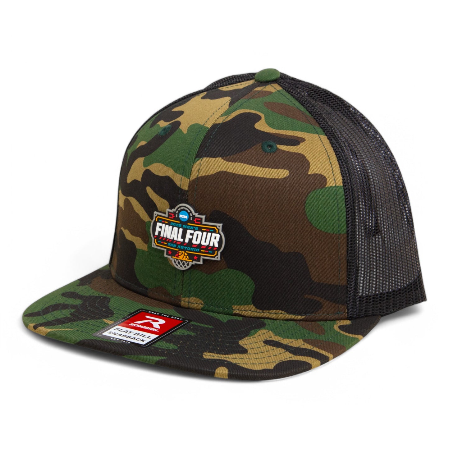 2025 March Madness Final Four 3D Wool Blend Flat Bill Hat- Army Camo/ Black