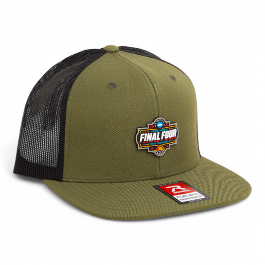 2025 March Madness Final Four 3D Wool Blend Flat Bill Hat- Loden/ Black