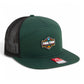 2025 March Madness Final Four 3D Snapback Seven-Panel Flat Bill Trucker Hat- Dark Green/ Black