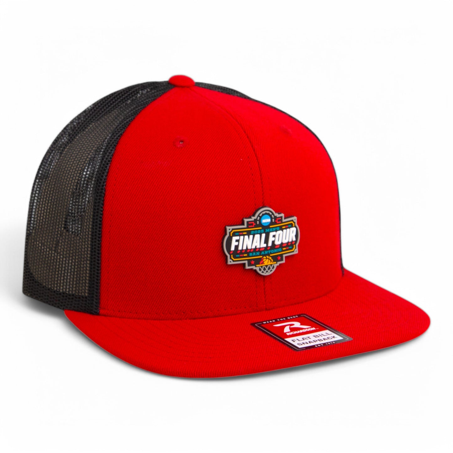 2025 March Madness Final Four 3D Wool Blend Flat Bill Hat- Red/ Black