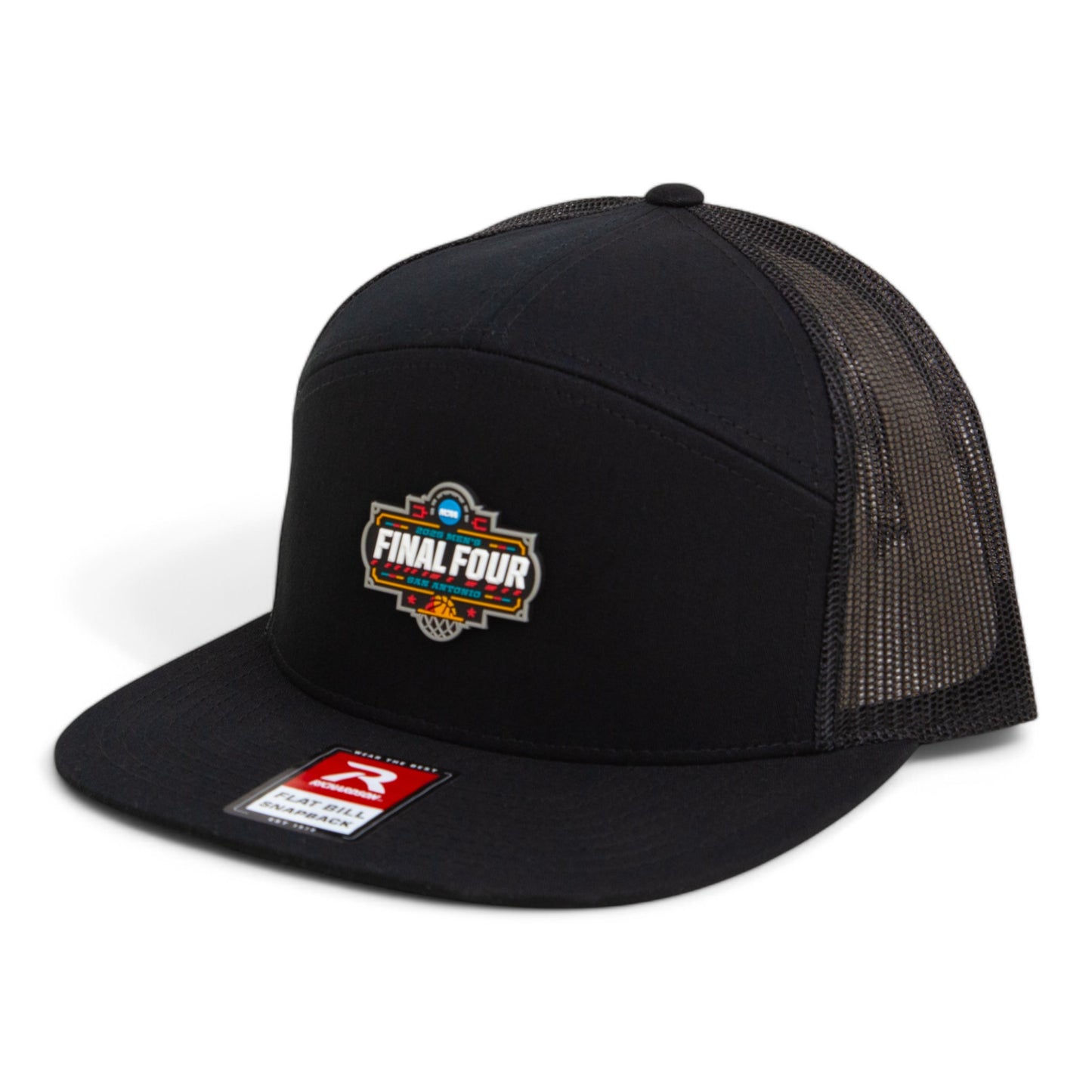 2025 March Madness Final Four 3D Snapback Seven-Panel Flat Bill Trucker Hat- Black