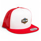 2025 March Madness Final Four 3D YP Snapback Flat Bill Trucker Hat- White/ Red