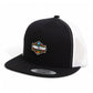 2025 March Madness Final Four 3D YP Snapback Flat Bill Trucker Hat- Black/ White