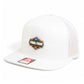 2025 March Madness Final Four 3D Snapback Seven-Panel Flat Bill Trucker Hat- White