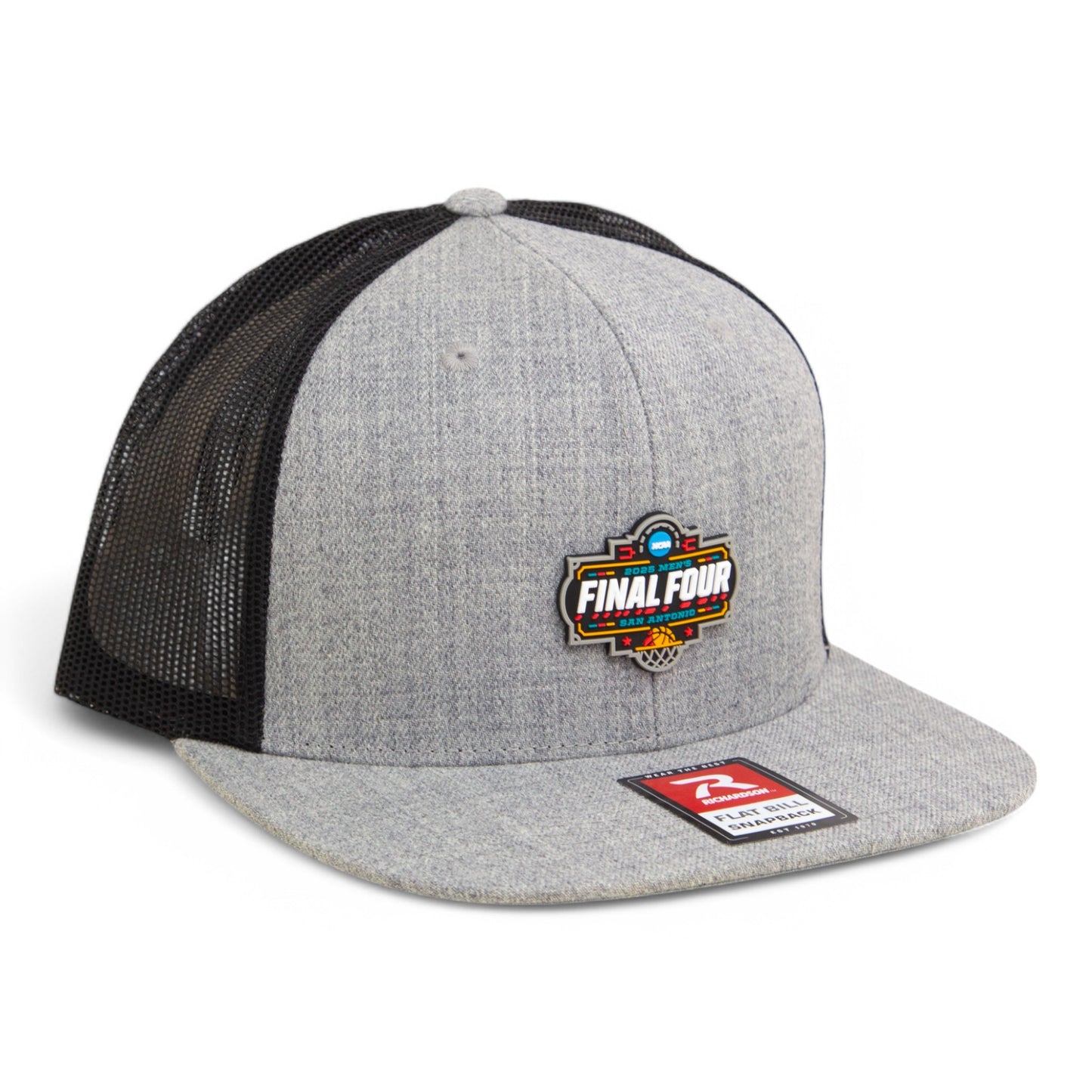 2025 March Madness Final Four 3D Wool Blend Flat Bill Hat- Heather Grey/ Black