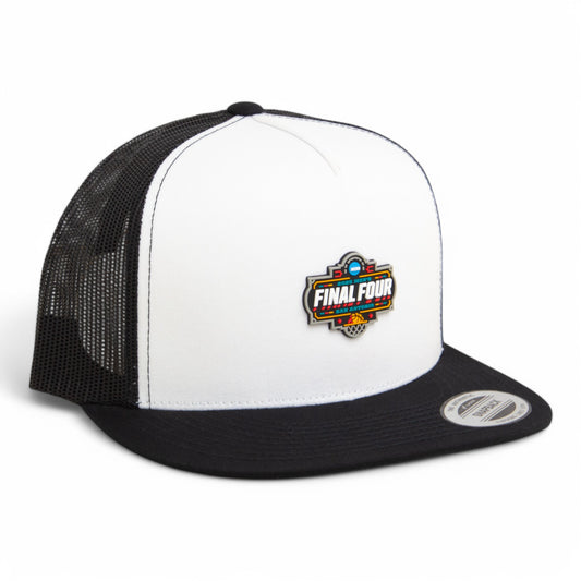 2025 March Madness Final Four 3D YP Snapback Flat Bill Trucker Hat- White/ Black