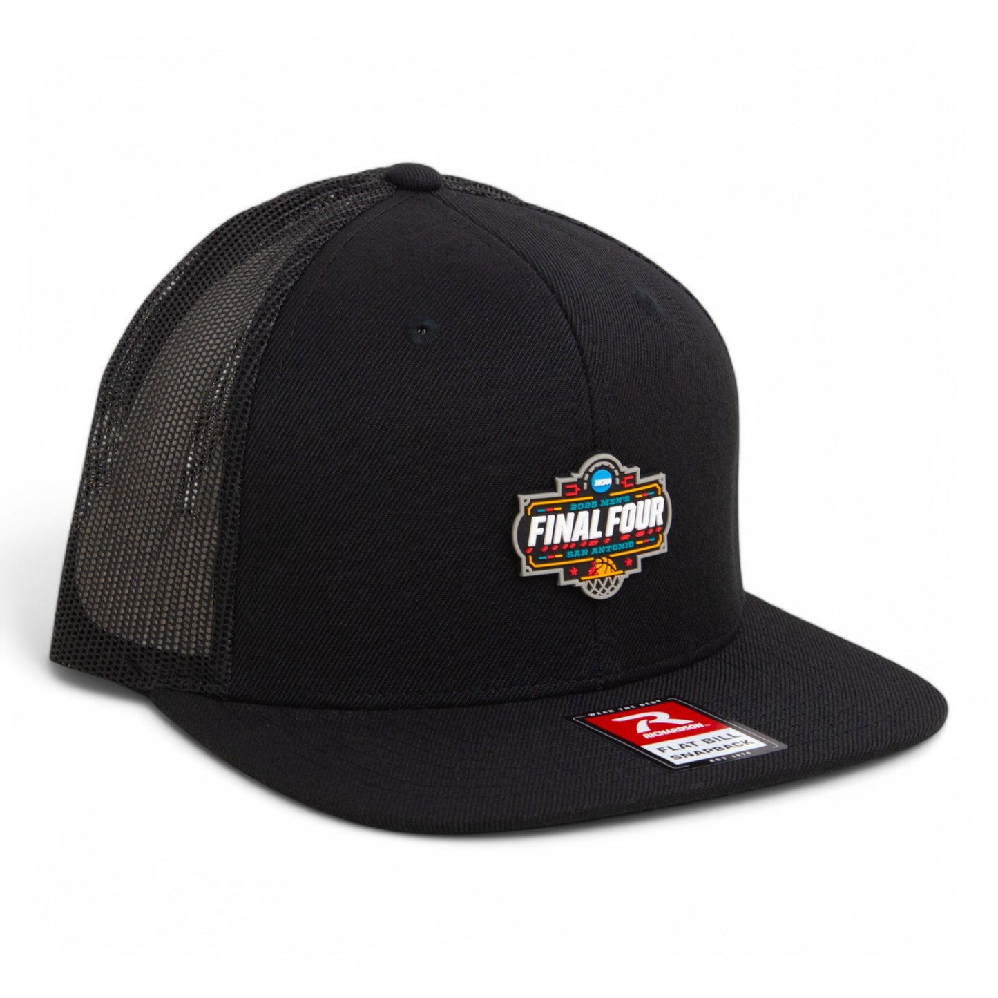 2025 March Madness Final Four 3D Wool Blend Flat Bill Hat- Black