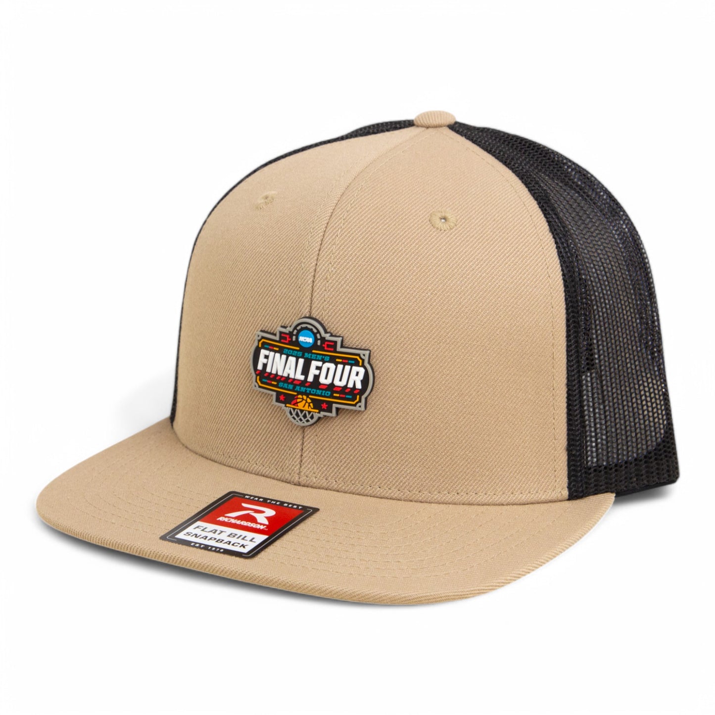 2025 March Madness Final Four 3D Wool Blend Flat Bill Hat- Tan/ Black