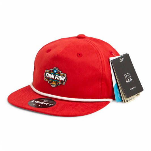 2025 March Madness Final Four 3D Classic Rope Hat- Red/ White