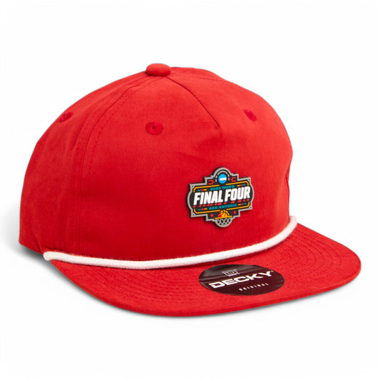 2025 March Madness Final Four 3D Classic Rope Hat- Red/ White