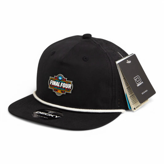 2025 March Madness Final Four 3D Perforated Rope Hat- Black/ White