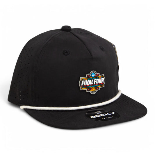 2025 March Madness Final Four 3D Perforated Rope Hat- Black/ White