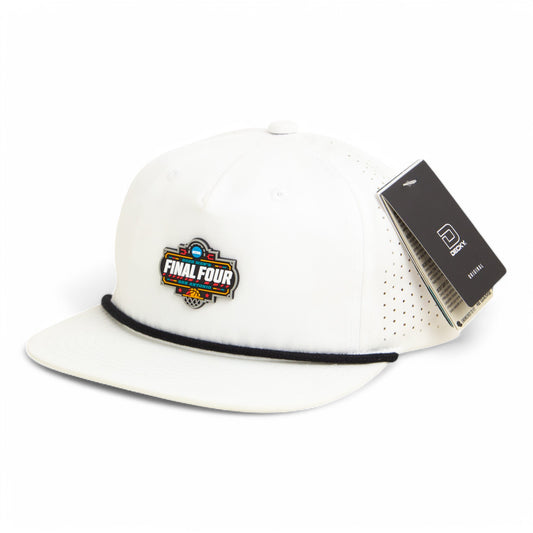 2025 March Madness Final Four 3D Perforated Rope Hat- White/ Black