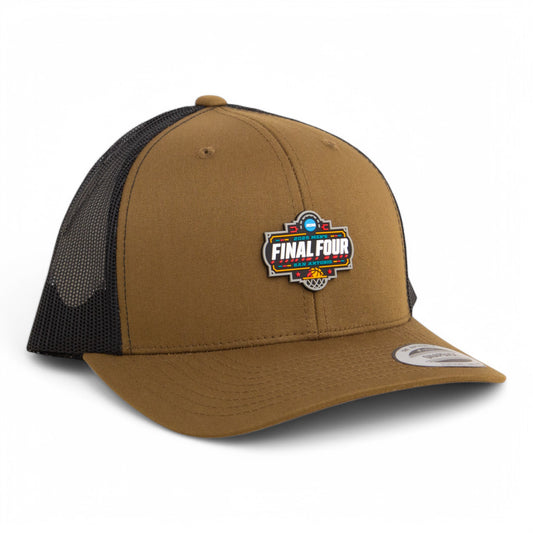 2025 March Madness Final Four 3D YP Snapback Trucker Hat- Coyote/ Black