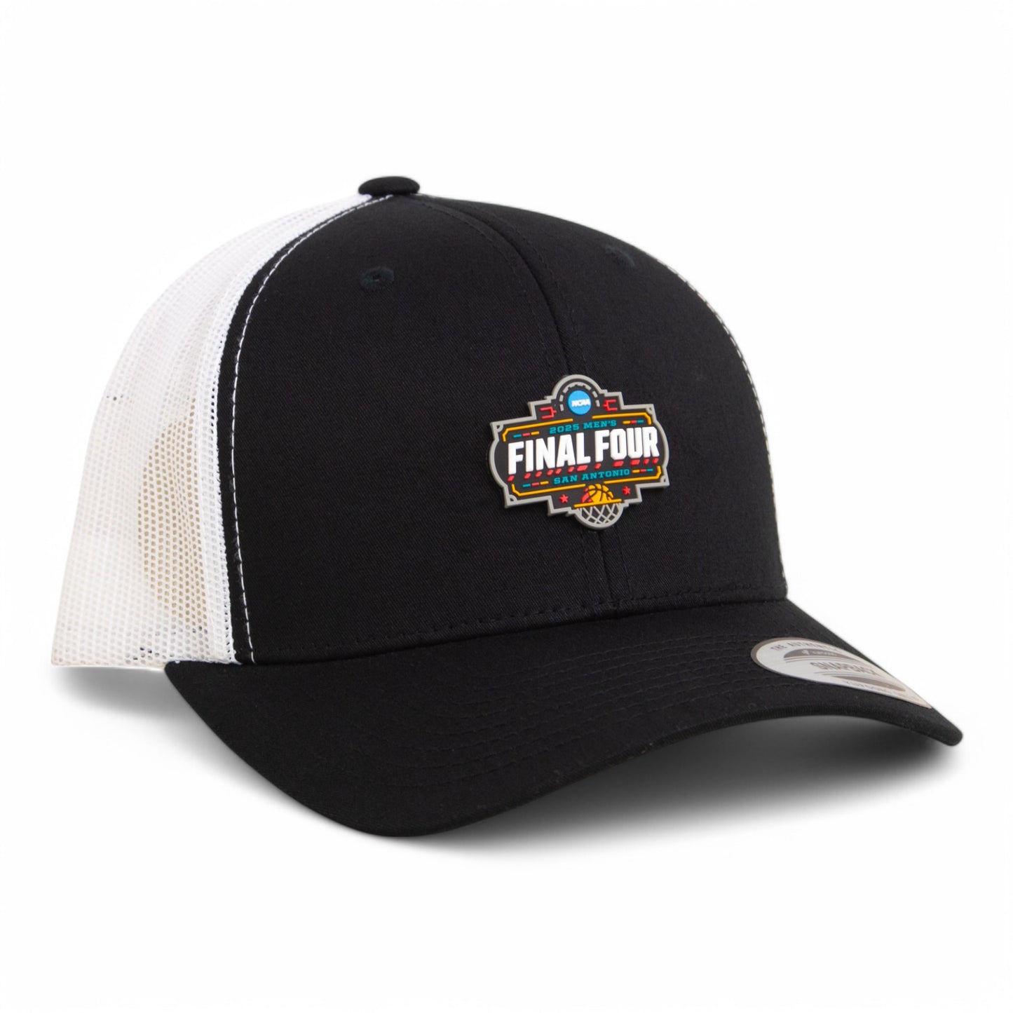 2025 March Madness Final Four 3D YP Snapback Trucker Hat- Black/ White