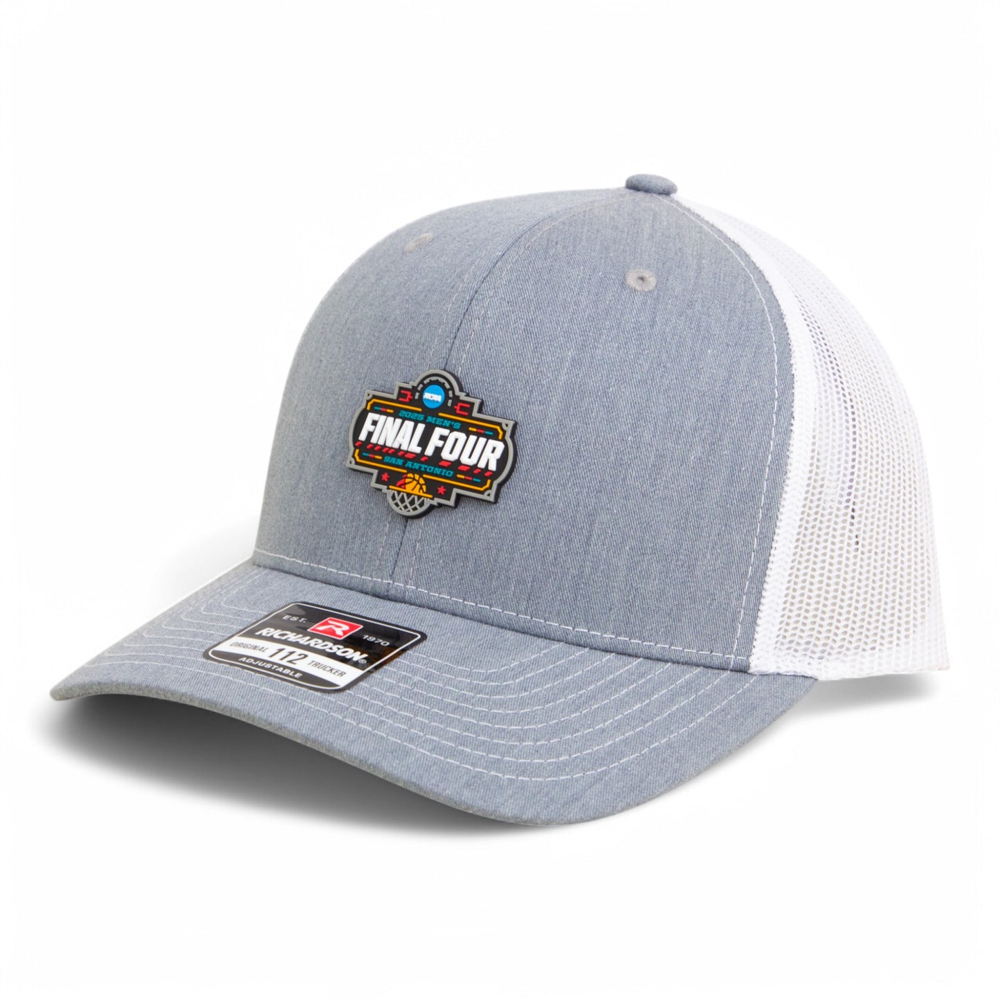 2025 March Madness Final Four 3D Snapback Trucker Hat- Heather Grey/ White