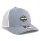 2025 March Madness Final Four 3D Snapback Trucker Hat- Heather Grey/ White