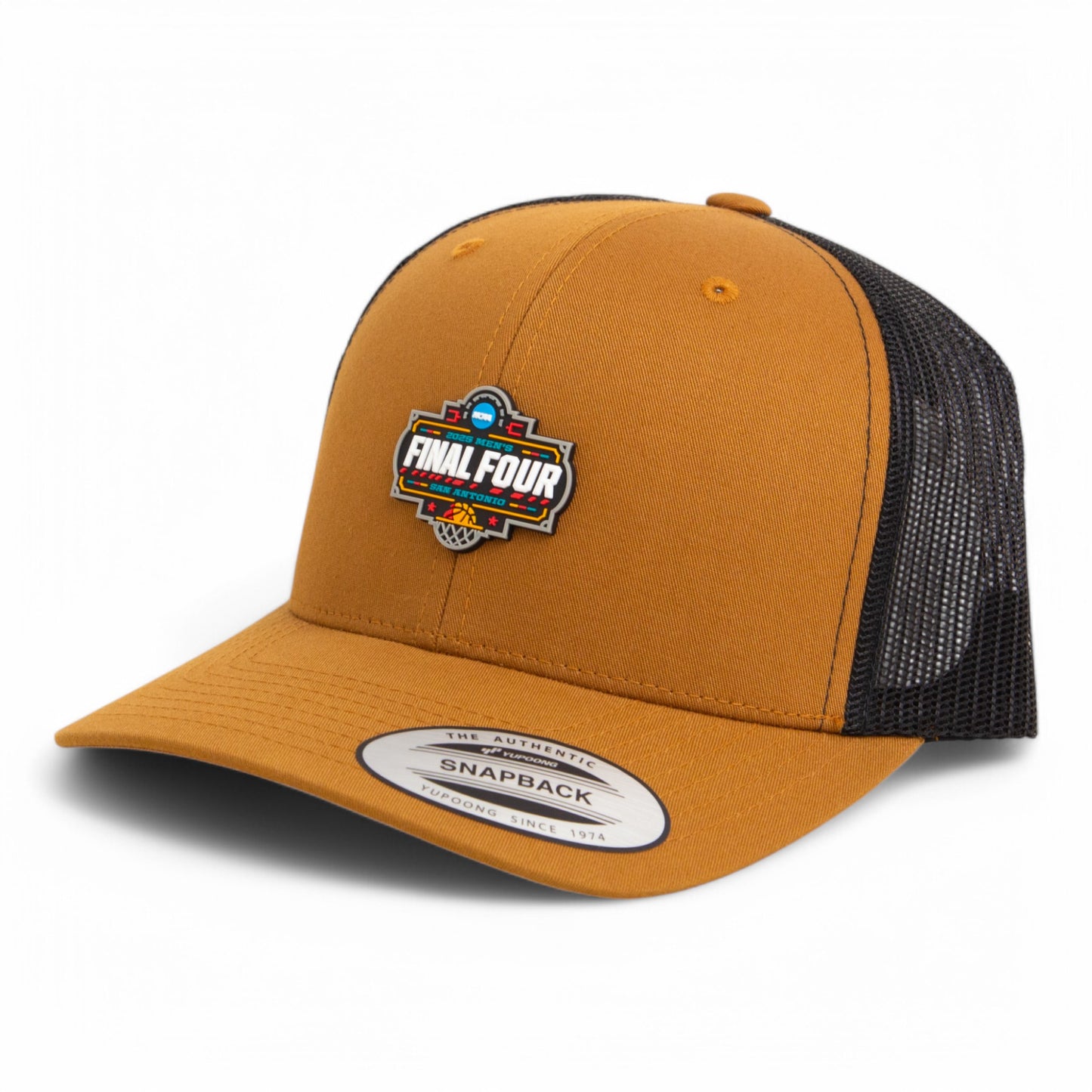 2025 March Madness Final Four 3D YP Snapback Trucker Hat- Caramel/ Black