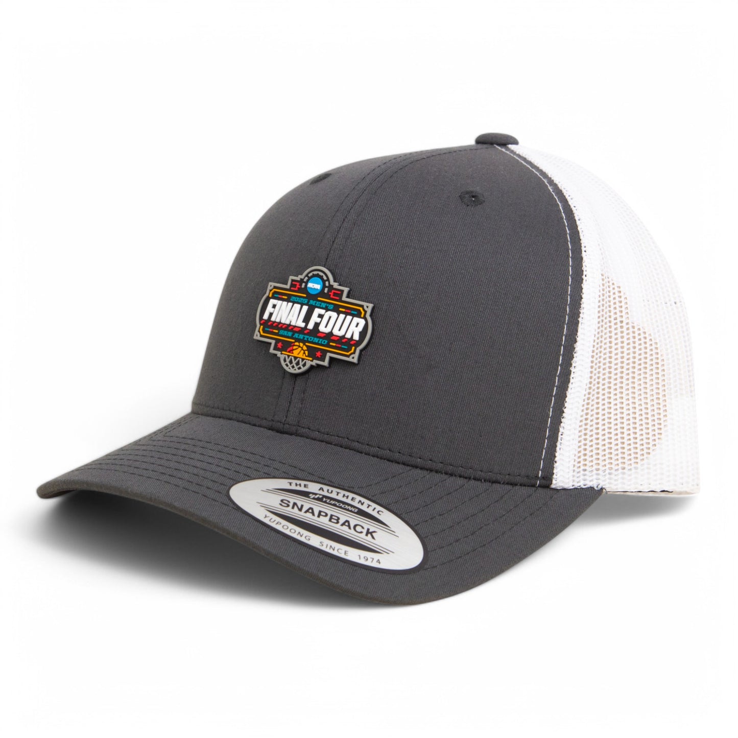 2025 March Madness Final Four 3D YP Snapback Trucker Hat- Charcoal/ White