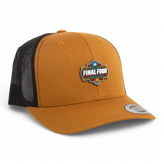 2025 March Madness Final Four 3D YP Snapback Trucker Hat- Caramel/ Black