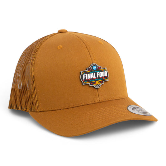 2025 March Madness Final Four 3D YP Snapback Trucker Hat- Caramel