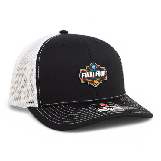 2025 March Madness Final Four 3D Snapback Trucker Hat- Black/ White