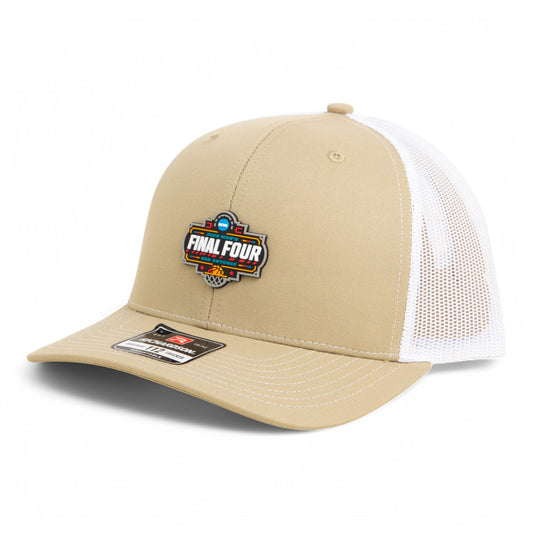 2025 March Madness Final Four 3D Snapback Trucker Hat- Tan/ White