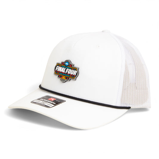 2025 March Madness Final Four 3D Snapback Trucker Rope Hat- White/ Black